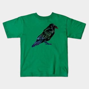 Rainbow Raven Kids T-Shirt